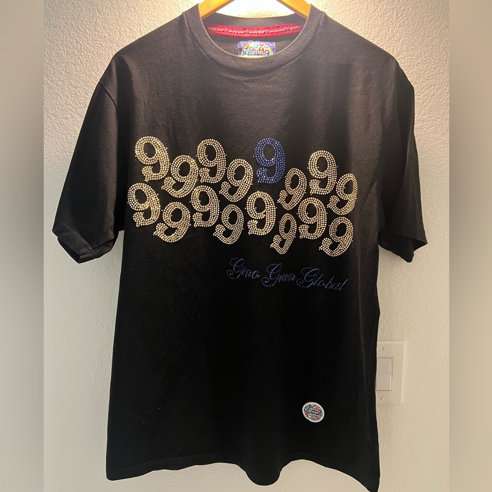 Vintage Gina Green Global,Black T-shirt,3XL